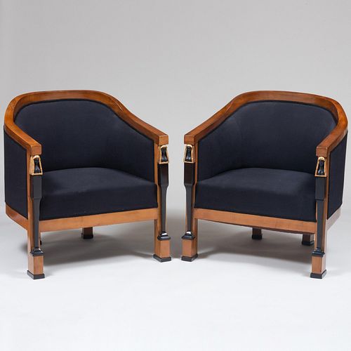 PAIR OF BIEDERMEIER STYLE CHERRY,