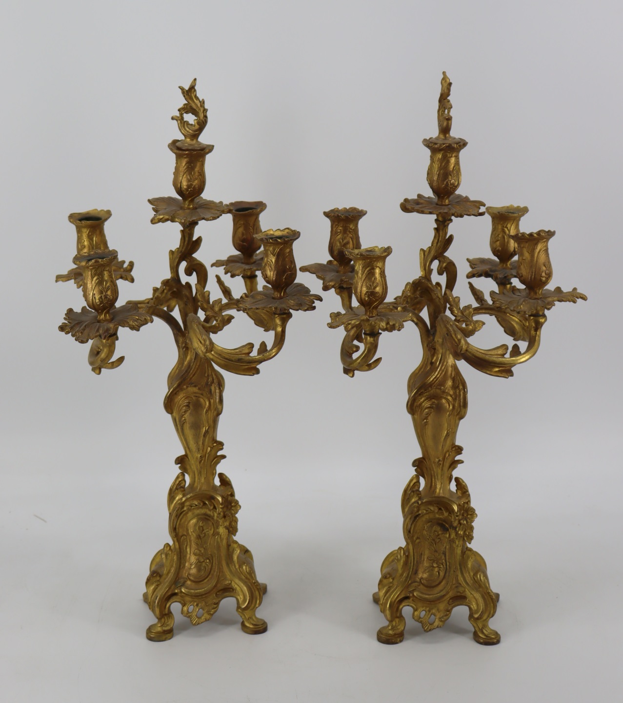 A PAIR OF LOUIS XV STYLE GILT BRONZE 3bd6c5