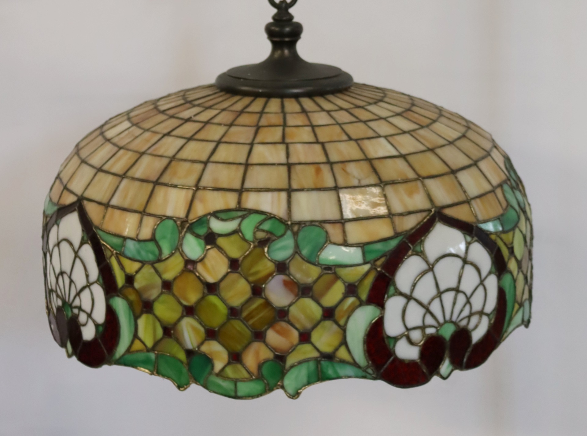LARGE TIFFANY STYLE LEADED GLASS 3bd718