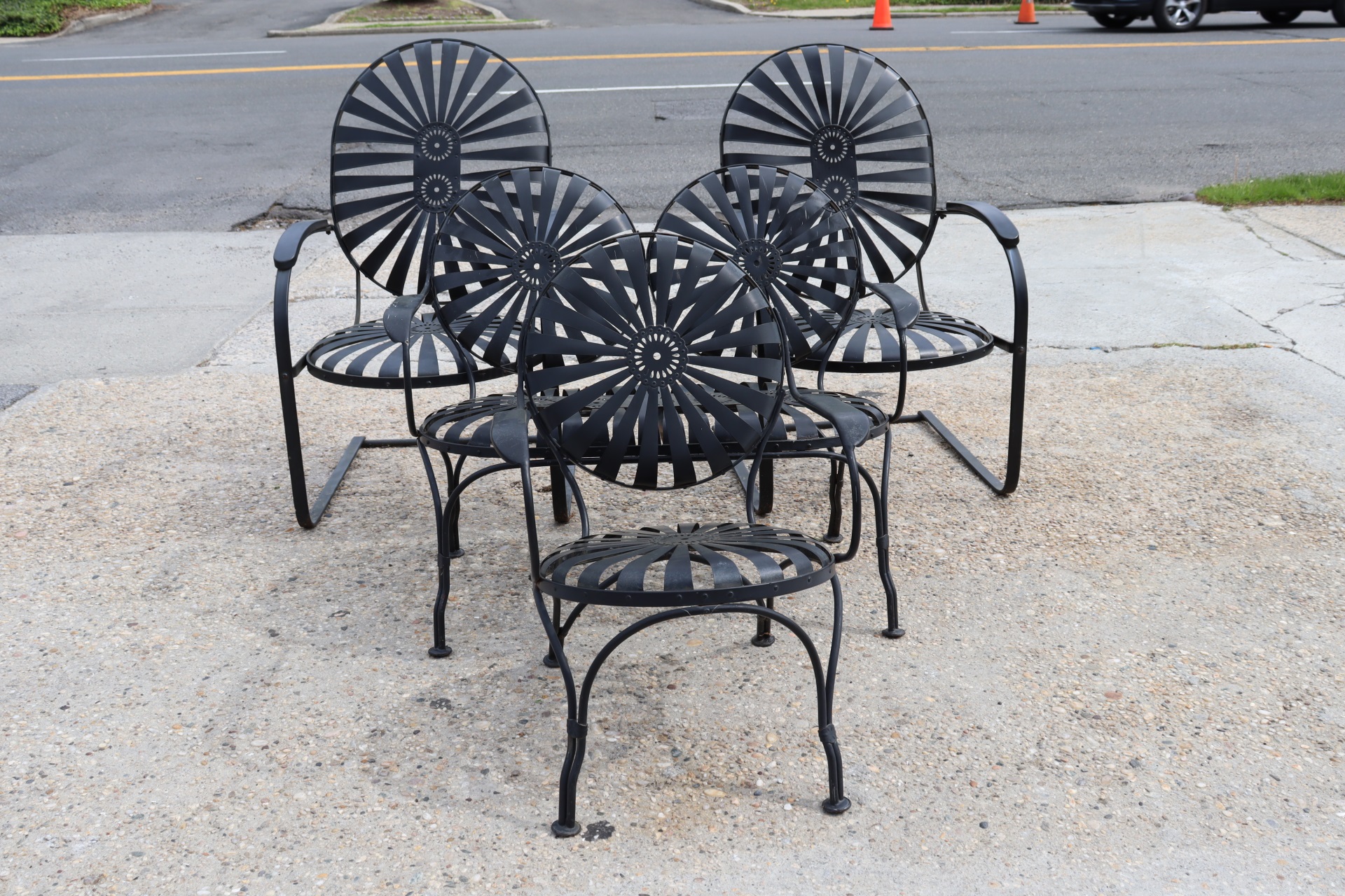 4 PIECE SPRING SEAT IRON FURNITURE