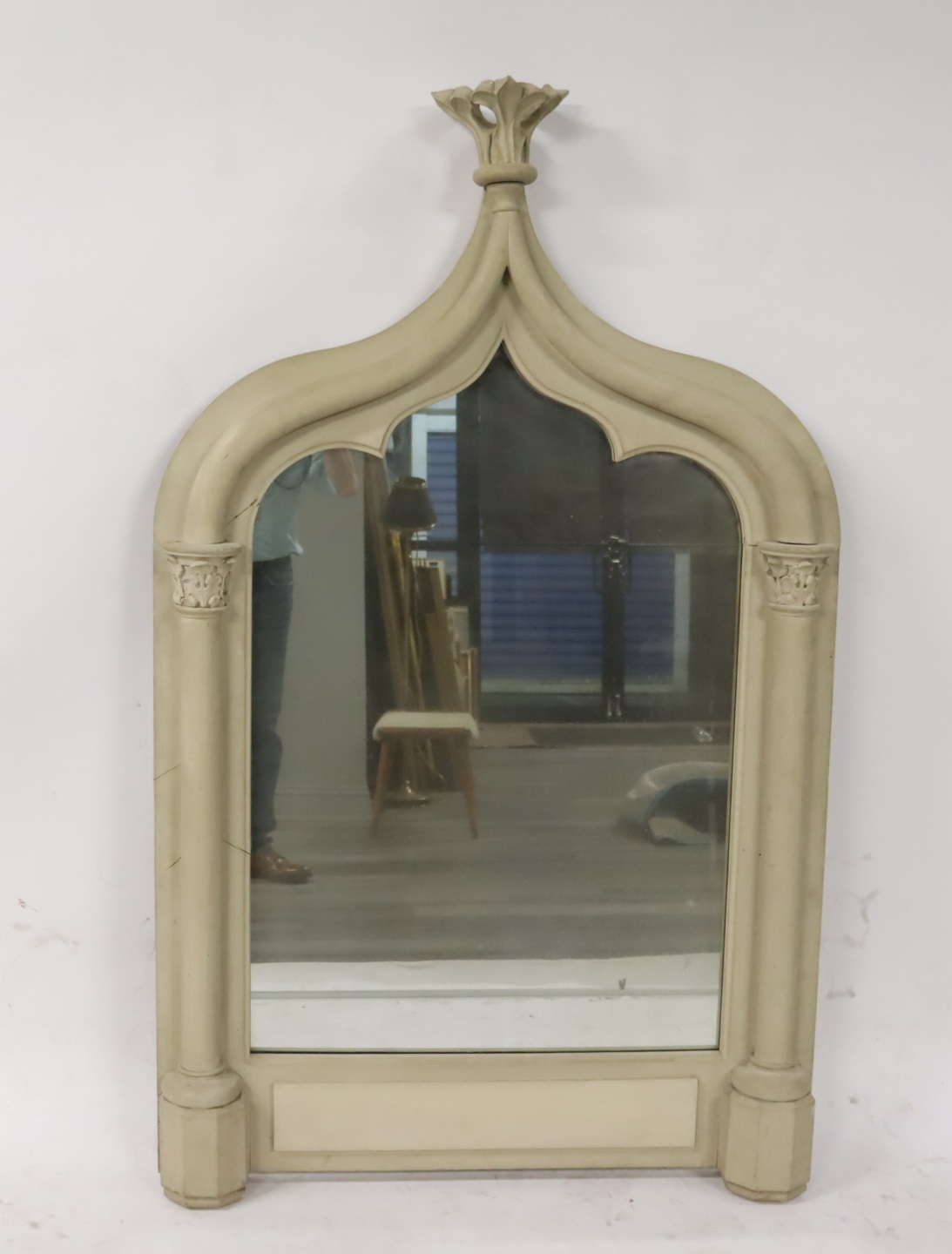 ANTIQUE GOTHIC REVIVAL STYLE MIRROR.