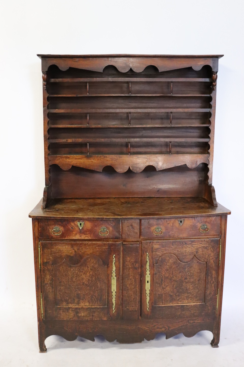 ANTIQUE WELSH OAK STEP BACK CABINET