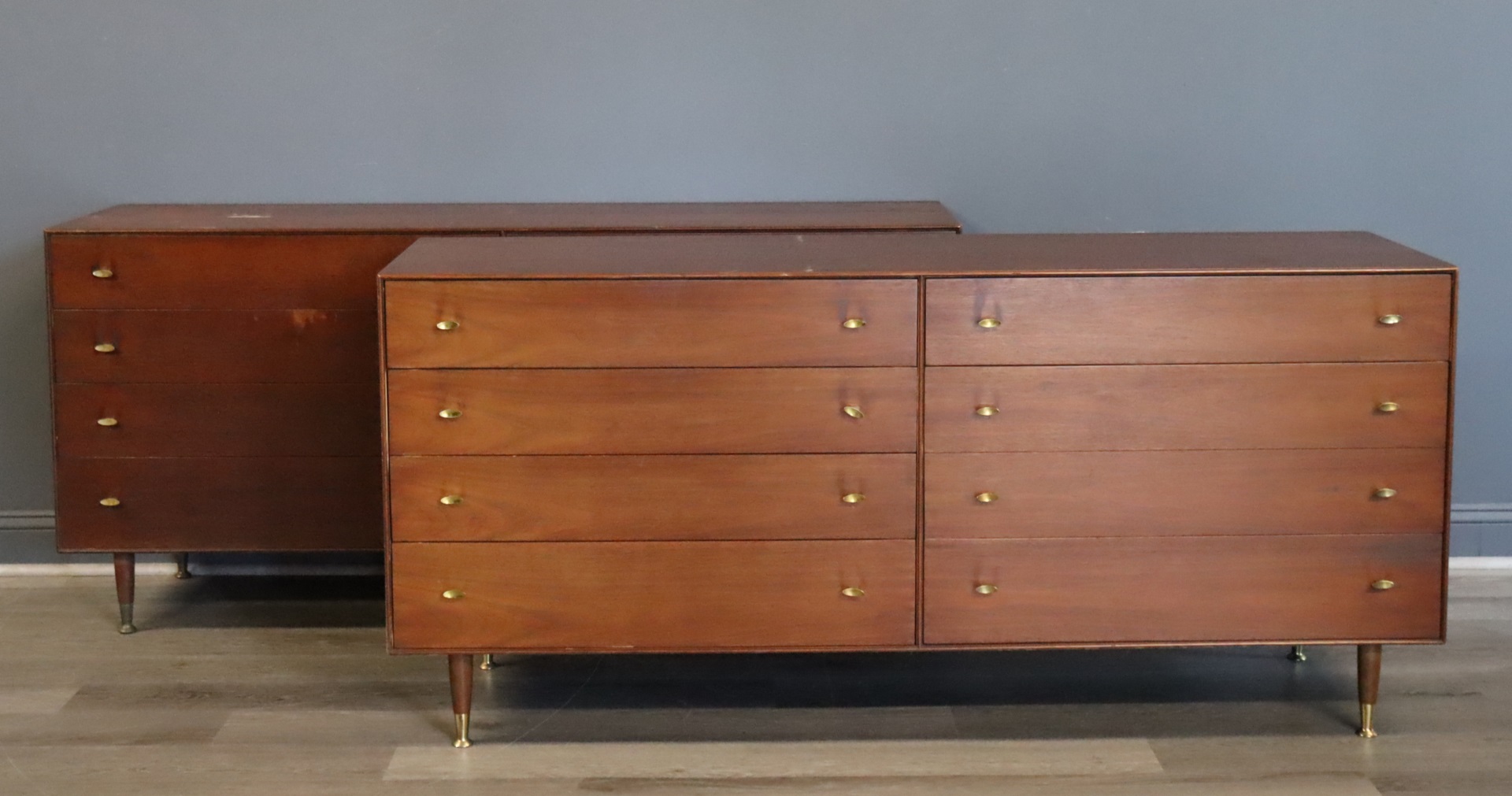 MIDCENTURY PAIR OF MULTI DRAWER