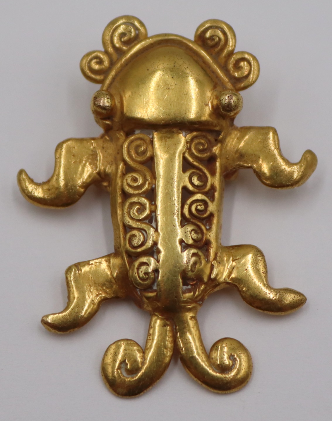 JEWELRY. 18KT+ INCAN GOLD FIGURAL