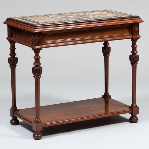 LATE VICTORIAN STYLE WALNUT AND