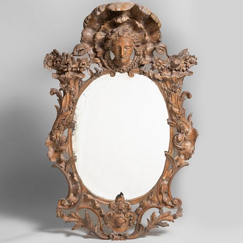 GEORGE II STYLE CARVED OAK OVAL 3bd891