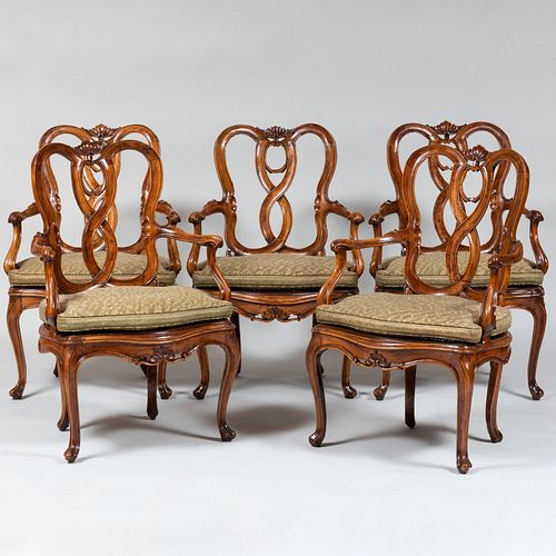 SET OF FIVE VENETIAN ROCOCO BEECHWOOD