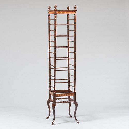 UNUSUAL PAINTED WOOD DRYING RACK,