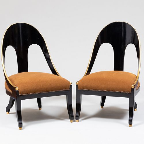 PAIR OF REGENCY STYLE EBONIZED