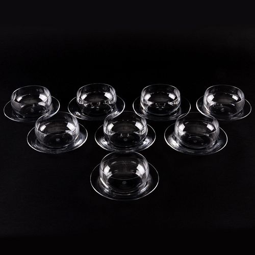 SET OF EIGHT BACCARAT GLASS BOWLS