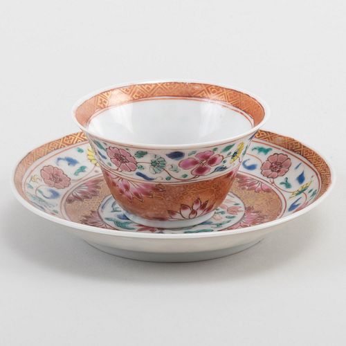 CHINESE EXPORT FAMILLE ROSE TEABOWL 3bd944