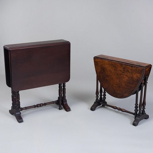 SMALL BURL WALNUT SUNDERLAND TABLETogether 3bd999