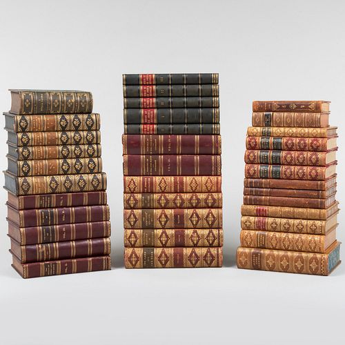 GROUP OF THIRTY FIVE LEATHERBOUND 3bd9c4