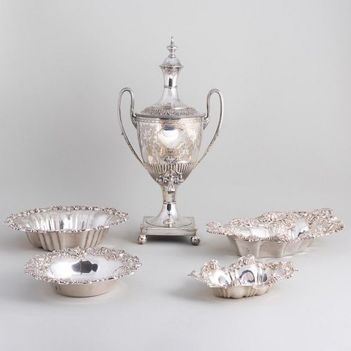 GROUP OF AMERICAN SILVER SERVING