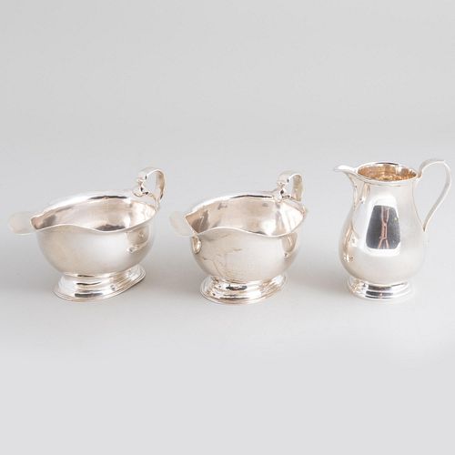 PAIR OF ENGLISH SILVER SAUCE BOATS