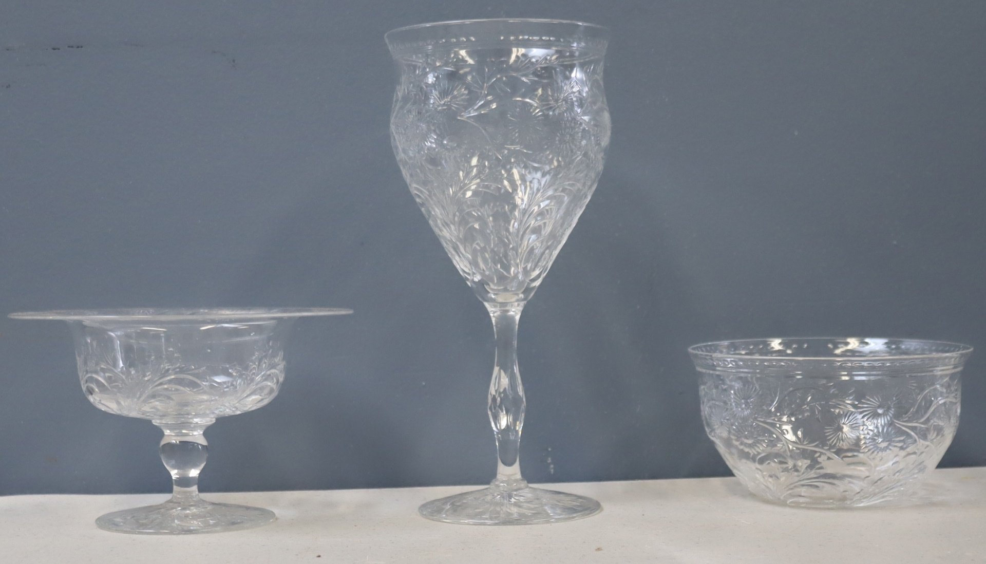 GROUP OF FINE QUALITY CRYSTAL STEMWARE