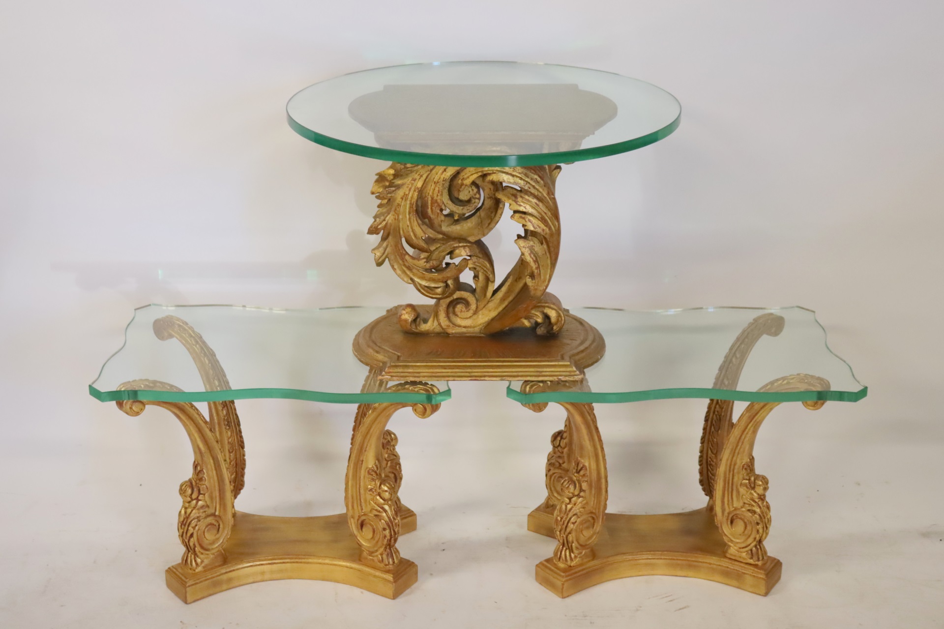 3 VINTAGE ITALIAN CARVED & GILTWOOD