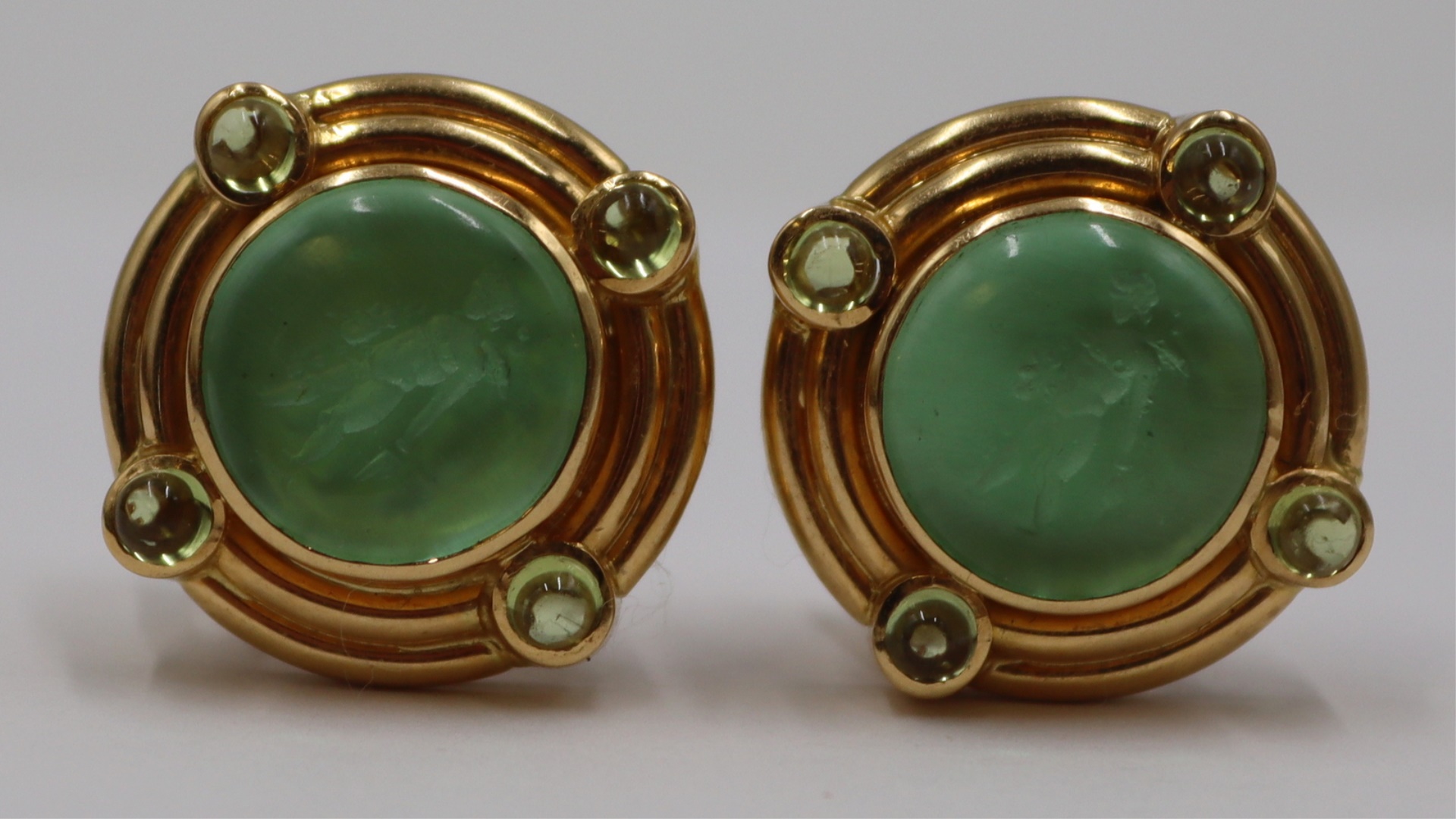 JEWELRY. PAIR OF ELIZABETH LOCKE