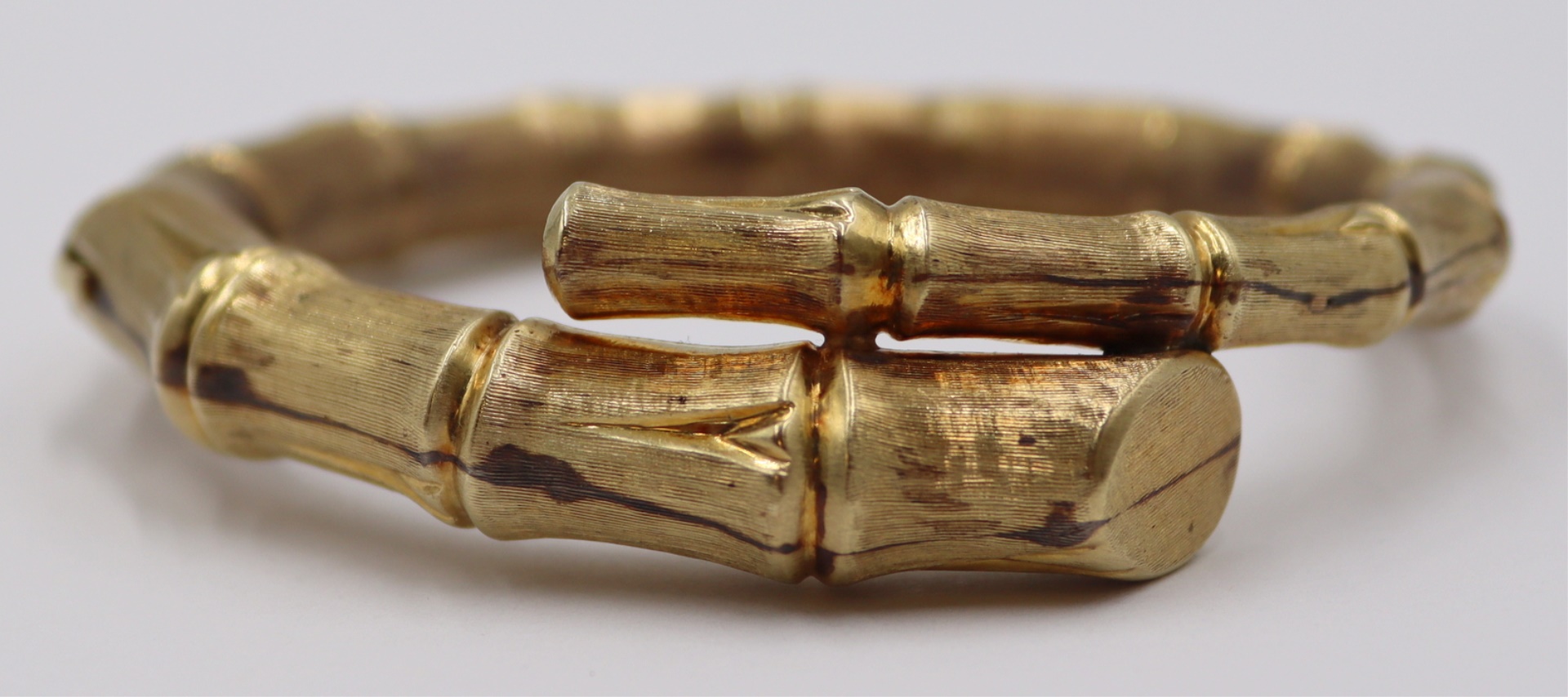 JEWELRY. VINTAGE 14KT GOLD BAMBOO