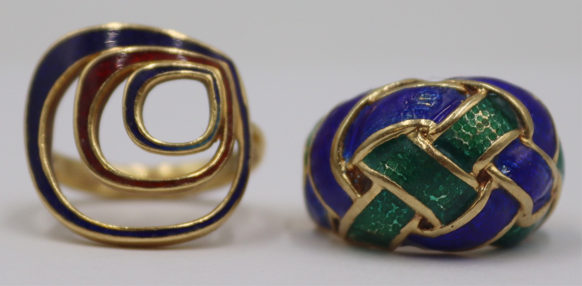 JEWELRY. 18KT &14KT GOLD AND ENAMEL