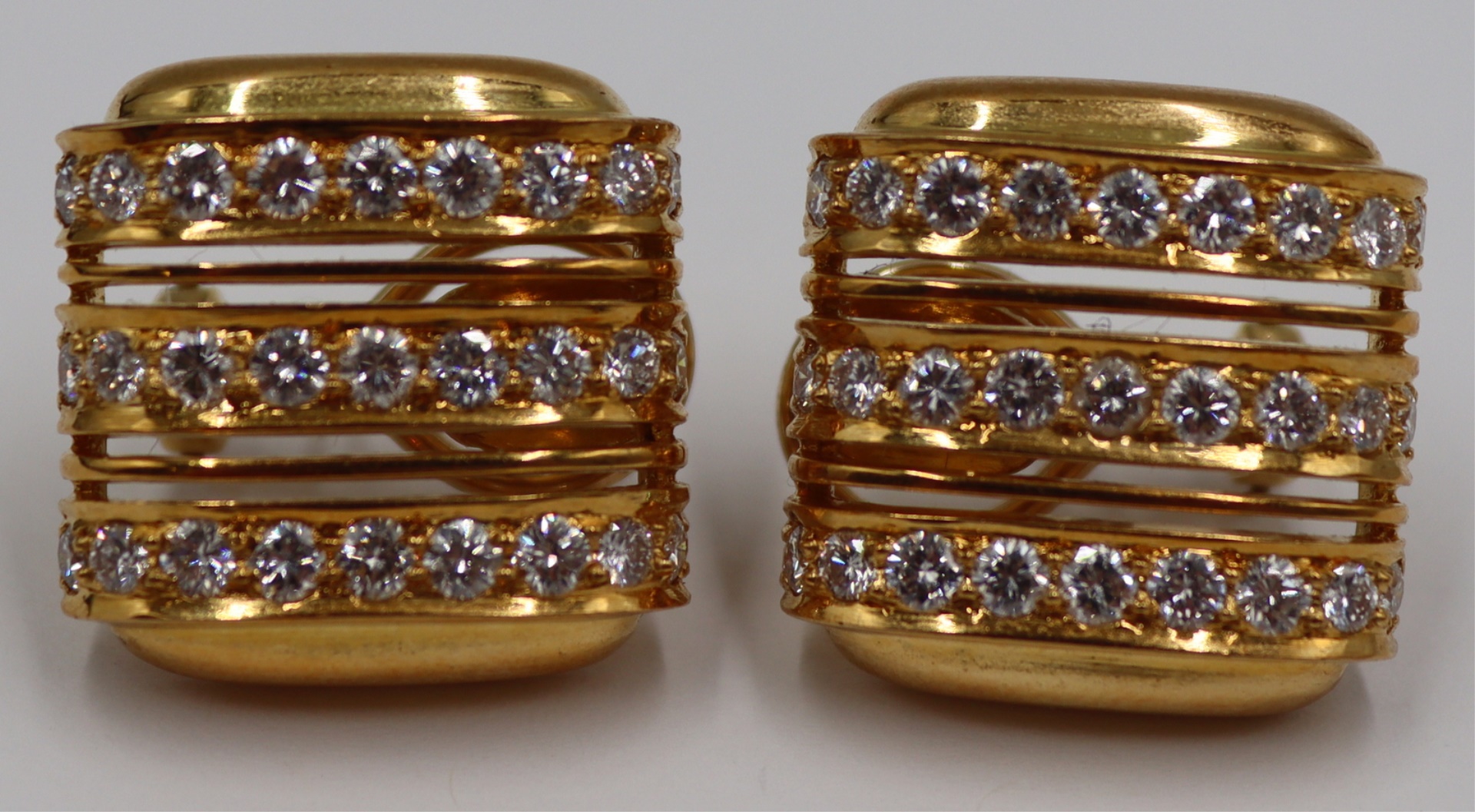 JEWELRY. PAIR OF 18KT GOLD AND