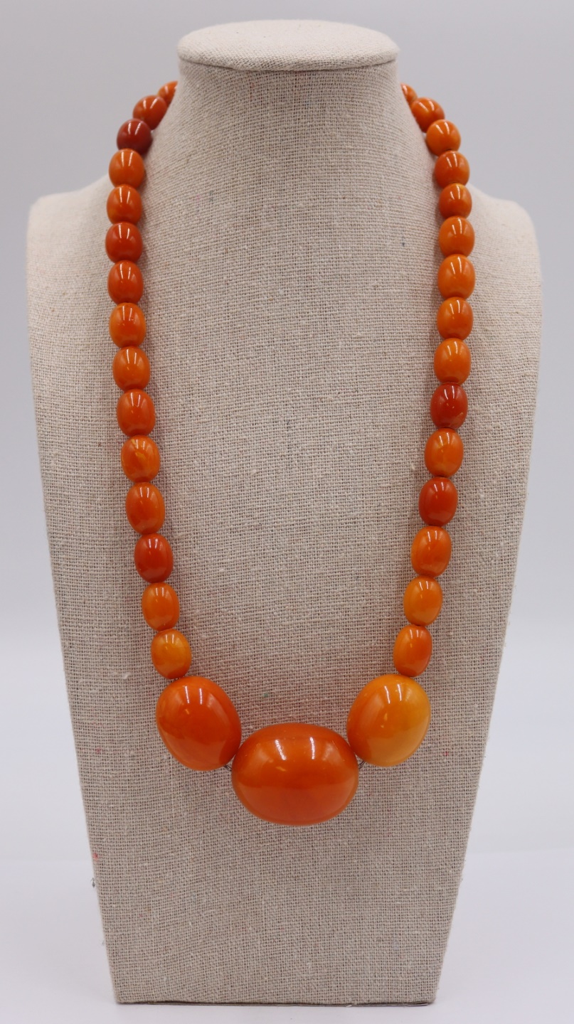 JEWELRY GRADUATED AMBER BEADED 3bdb2b