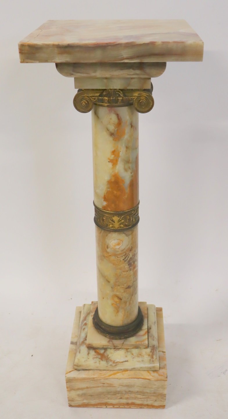 ANTIQUE BRONZE MOUNTED ALABASTER 3bdbd2