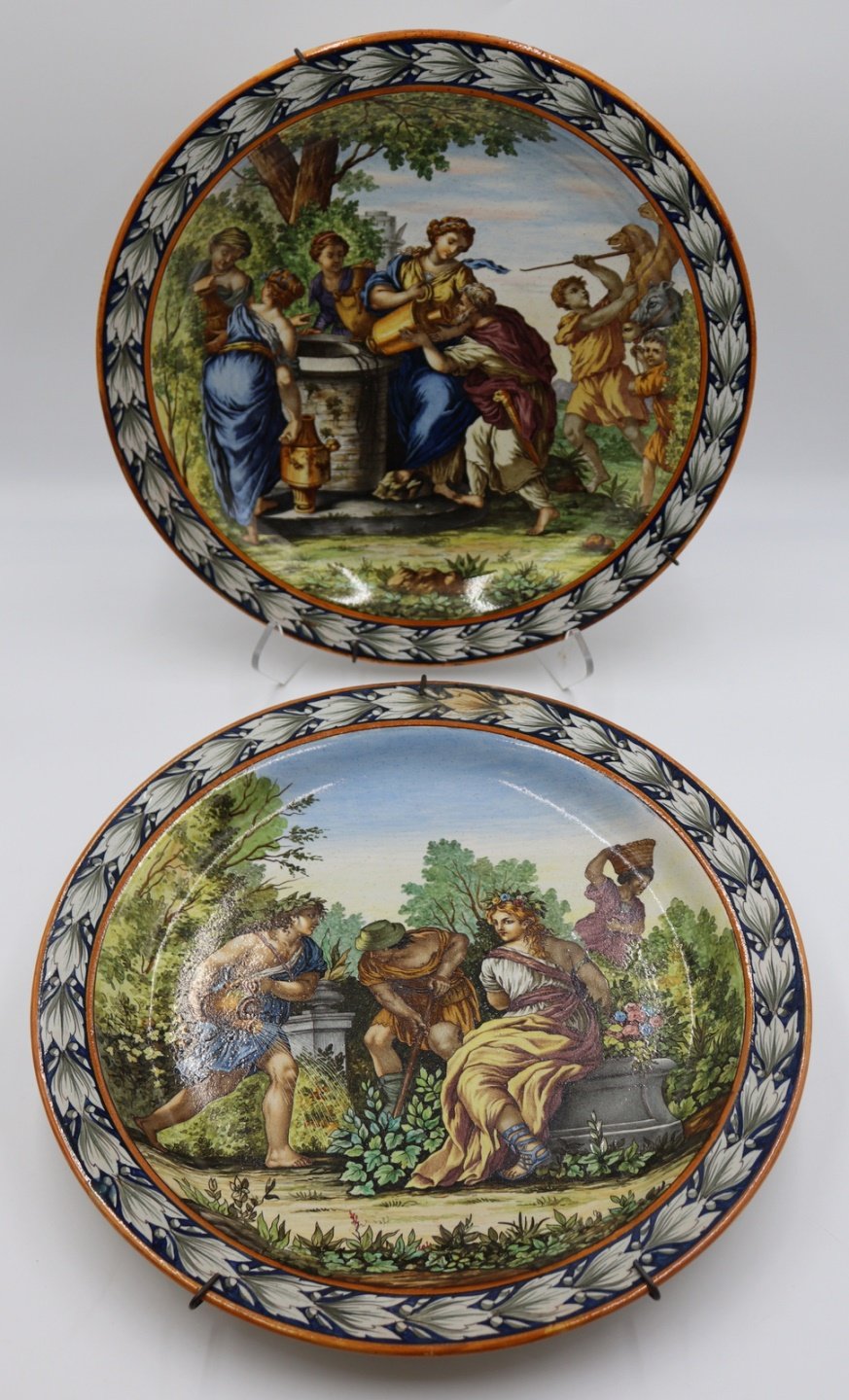 PAIR OF GINORI MAJOLICA PORCELAIN 3bdc29