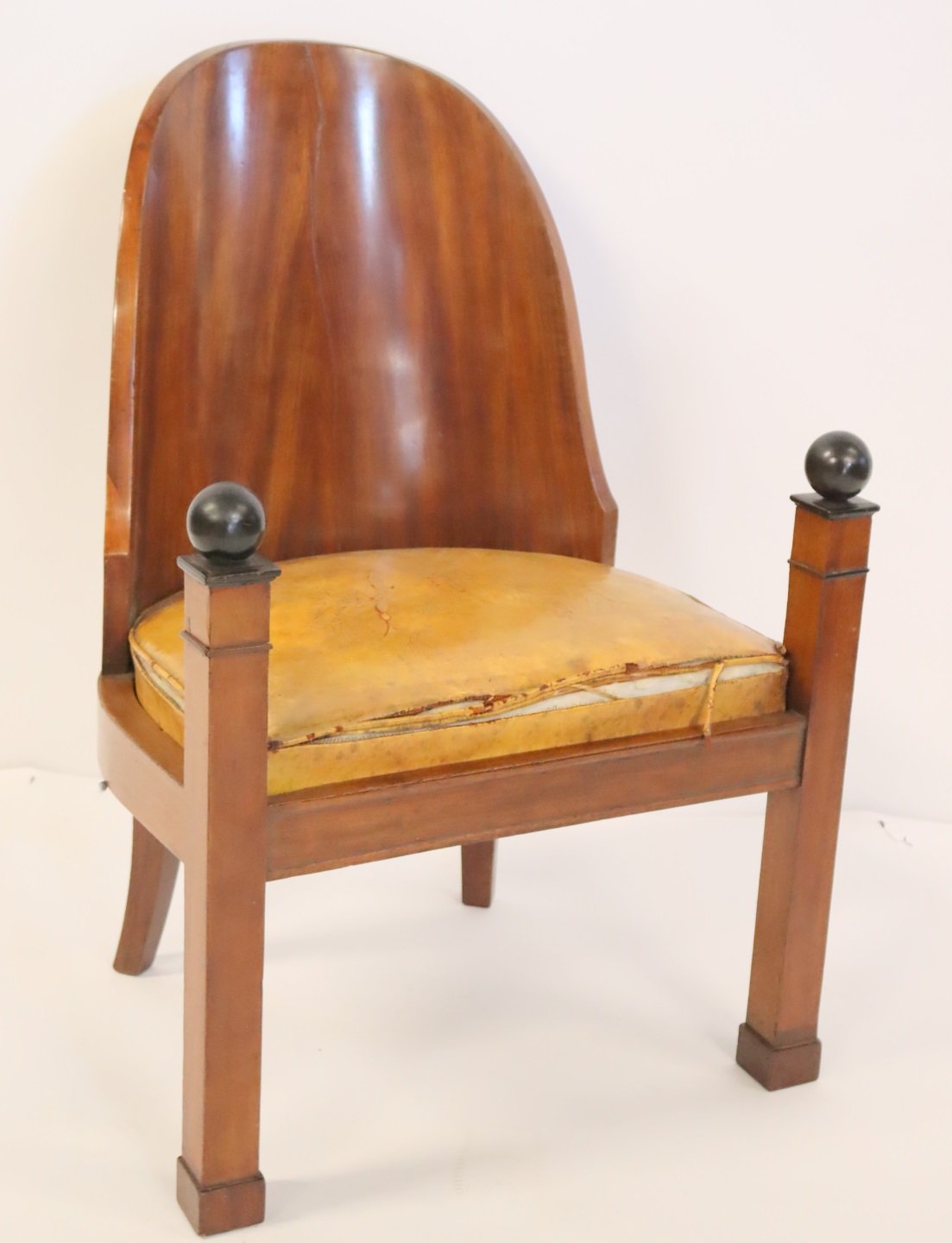 BIEDERMEIER TUB CHAIR WITH EBONISED 3bdcf1