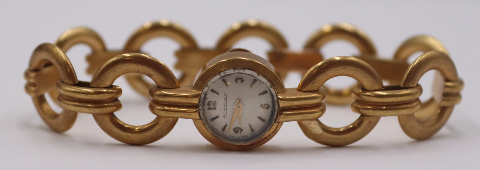 JEWELRY. HERMES 18KT GOLD WATCH BRACELET.