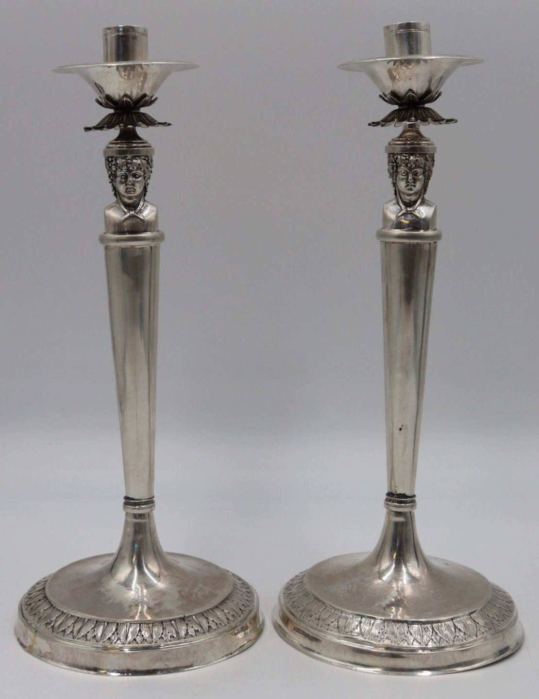 SILVER PAIR OF 19TH C ITALIAN 3bdd37