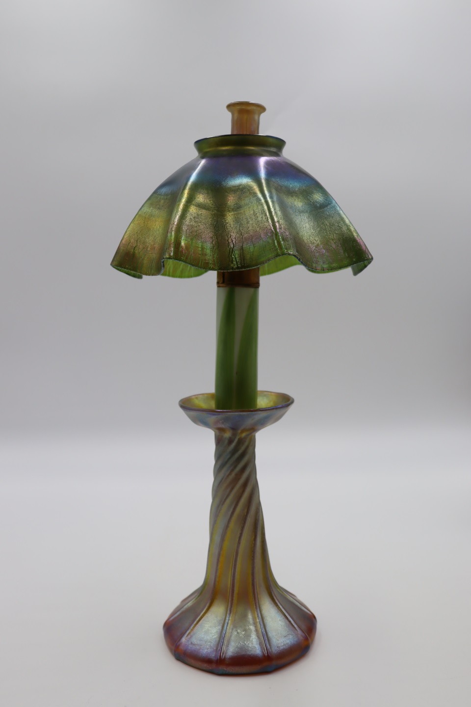 TIFFANY FAVRILLE GLASS CANDLESTICK