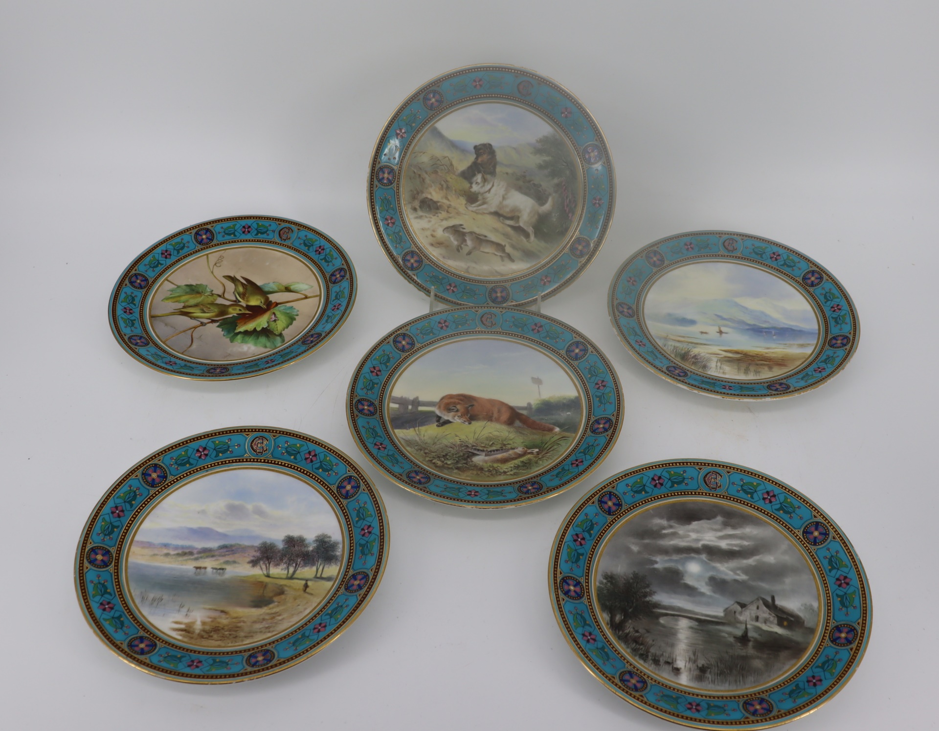 6 ROYAL WORCESTER HAND PAINTED