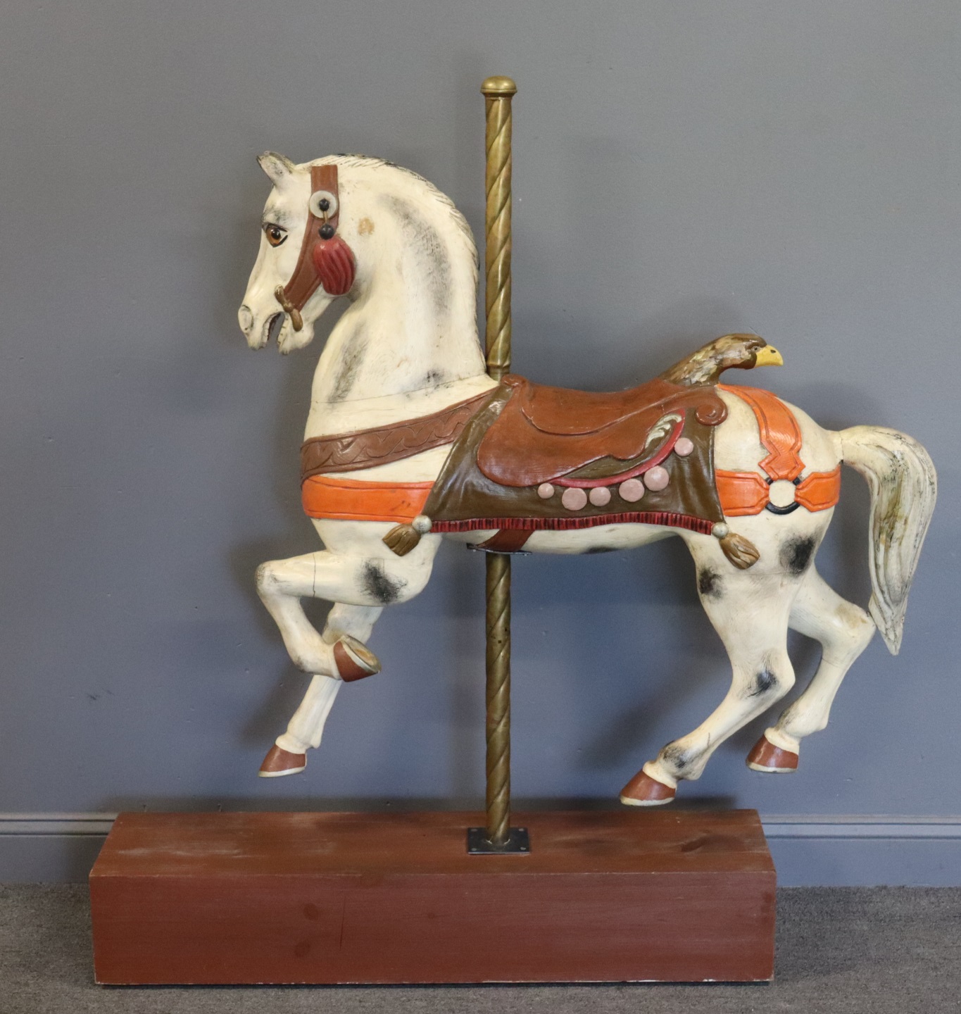 ANTIQUE CARVED & PAINTED CAROUSEL