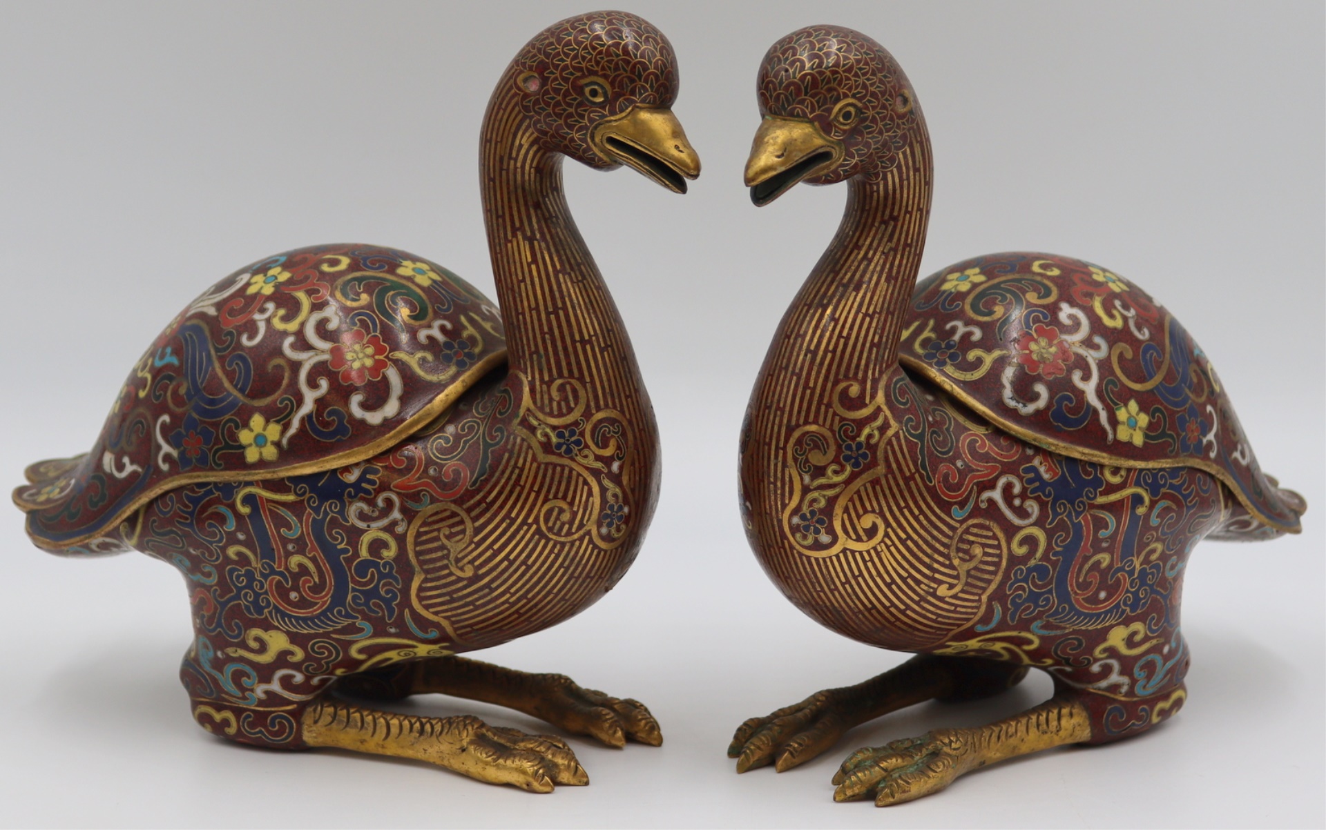 PR OF CHINESE CLOISONNE DUCK FORM 3bde8c