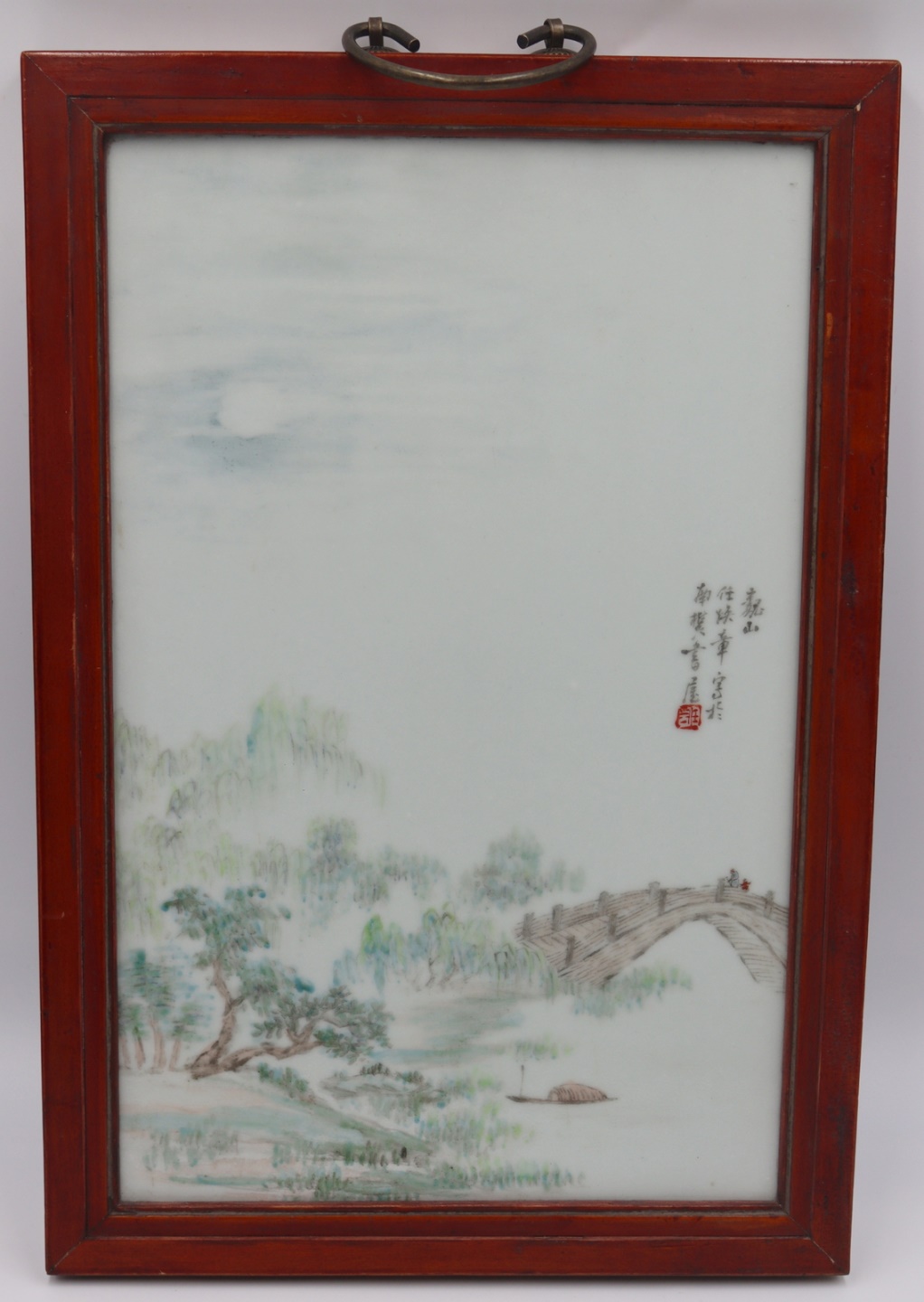 CHINESE ENAMEL DECORATED LANDSCAPE