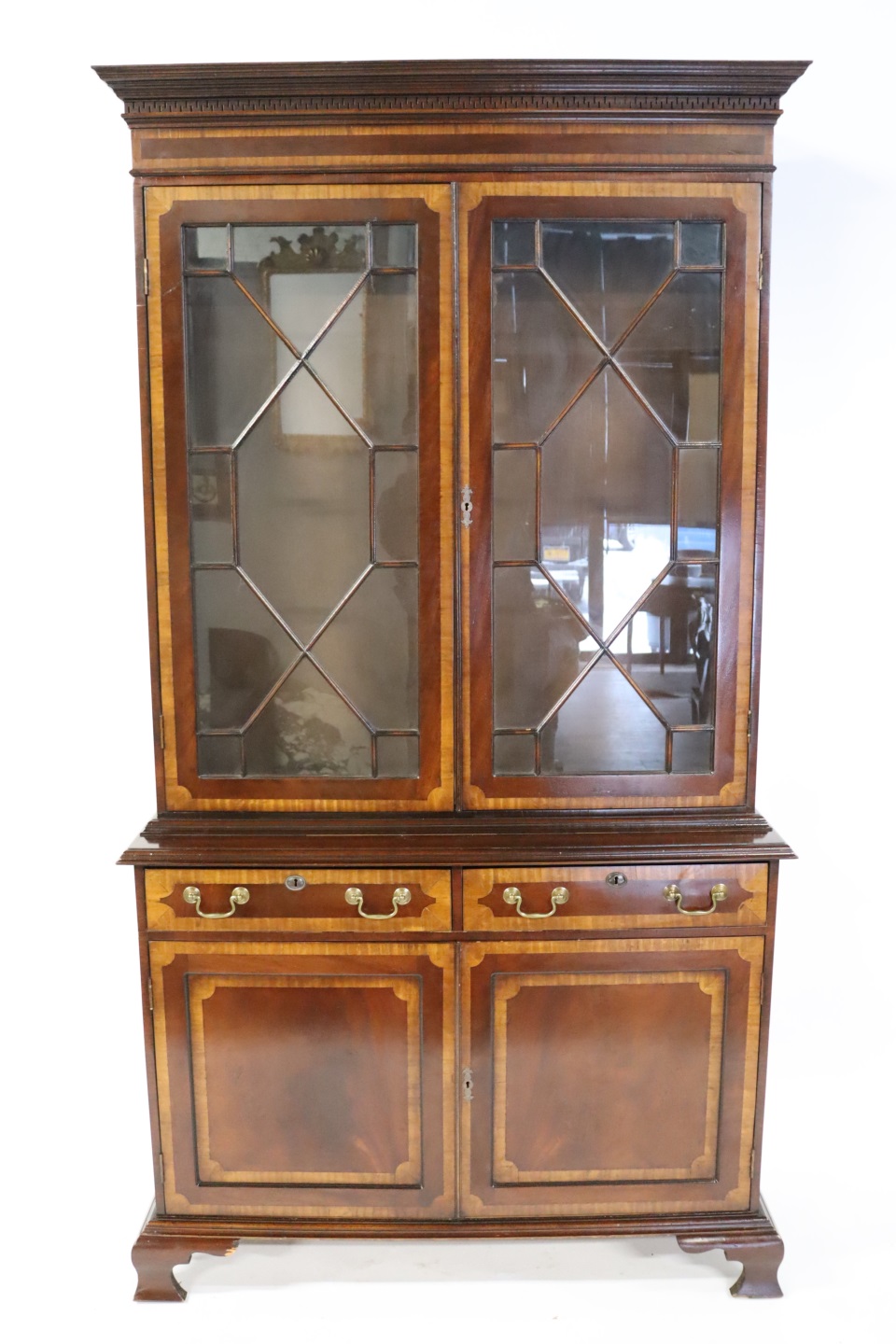 ANTIQUE GEORGIAN STYLE INLAID MAHOGANY