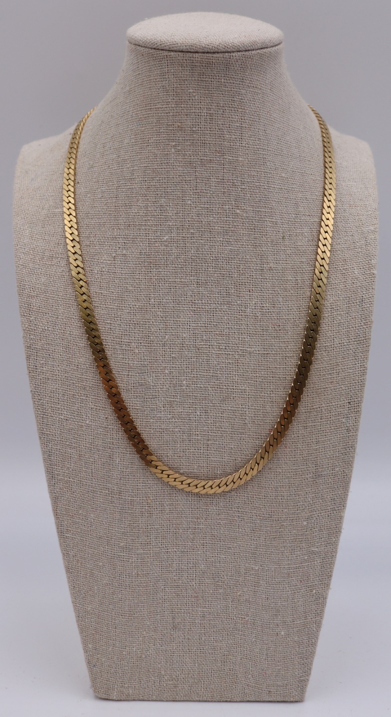 JEWELRY. 14KT GOLD HERRINGBONE