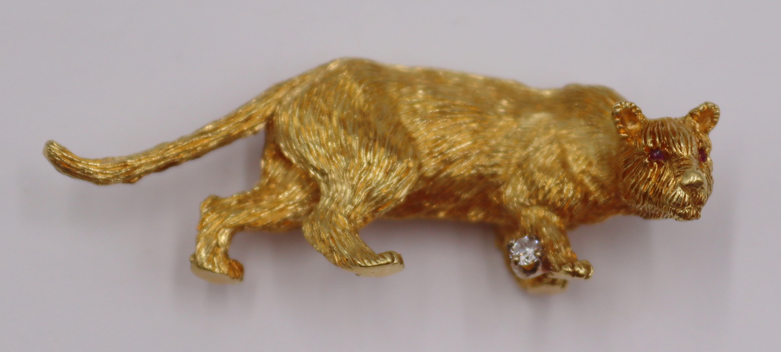 JEWELRY. 18KT GOLD PANTHER FORM