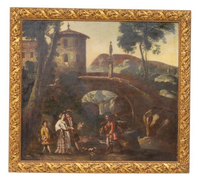 FRAMED ITALIAN SCHOOL OIL PAINTING 3bdf9a