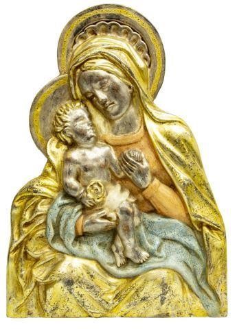 ITALIAN PARCEL GILT RELIGIOUS PLAQUEItalian