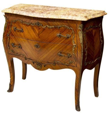 FRENCH LOUIS XV STYLE MARBLE TOP