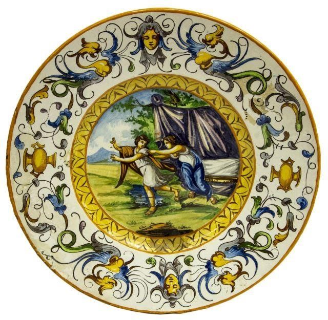 ITALIAN MAJOLICA FAIENCE CHARGER 3bdfe1