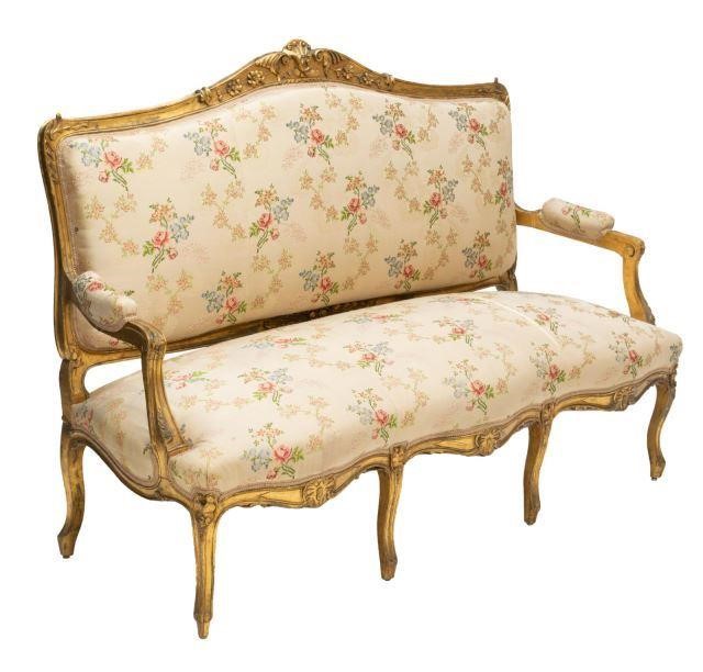 ITALIAN LOUIS XV STYLE CARVED PARLOR