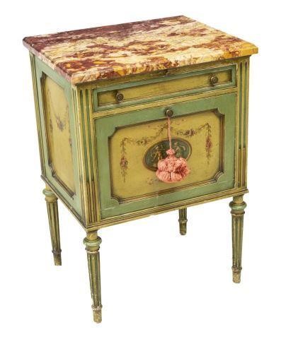 LOUIS XVI STYLE MARBLE-TOP PAINTED