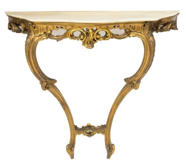 LOUIS XV STYLE GILTWOOD MARBLE 3be01b