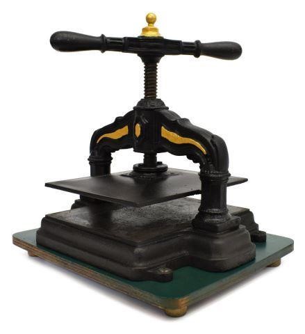 CAST IRON BOOK PRESS, 19TH C.Cast