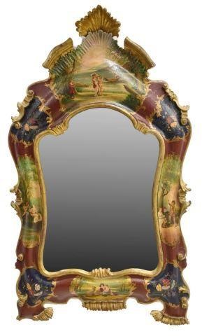 ROCOCO STYLE PARCEL GILT & PAINTED