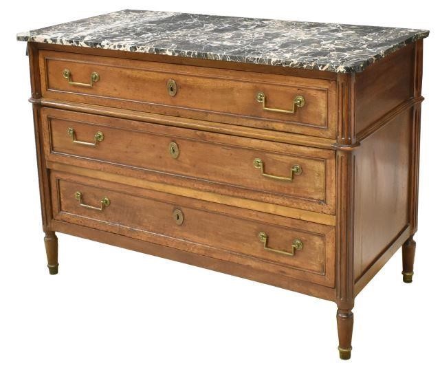 FRENCH DIRECTOIRE STYLE MARBLE TOP 3c0858