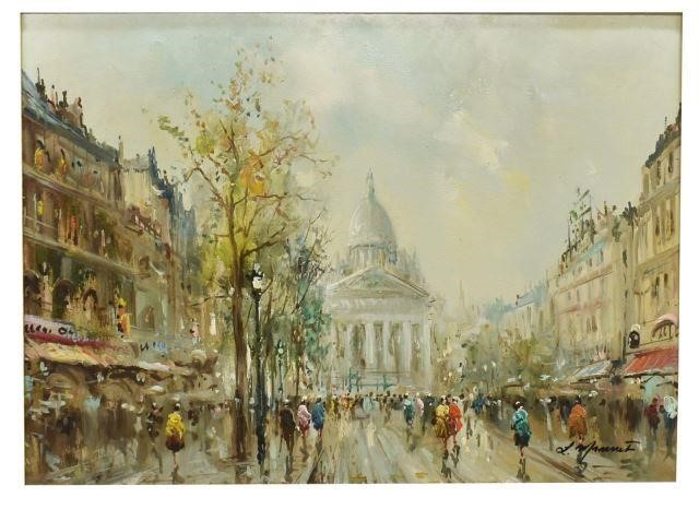 PANTHEON PARIS STREET SCENE PAINTING,